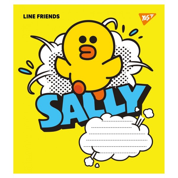 Зошит 12арк. кліт. YES Line friends №766272(25)(500)