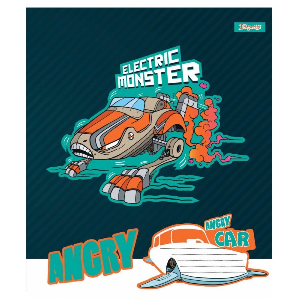 Зошит 12арк. лін. 1В Angry car №766279(25)(500)