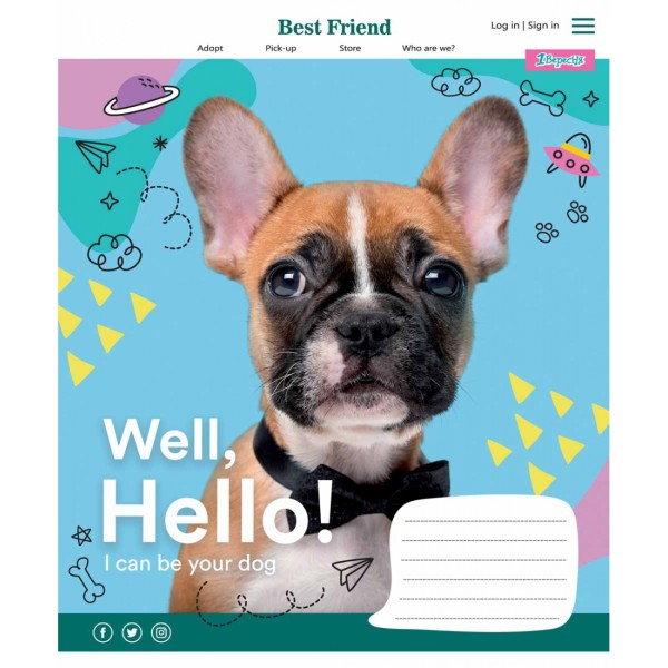 Зошит 12арк. лін. 1В Well, Hello №766284(25)(500)