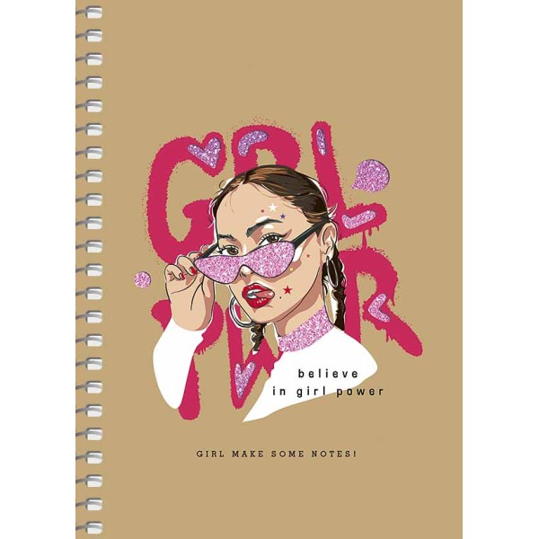 Блокнот пруж. А6 80арк. кліт. крафт-картон "Student" №A6-SC-080-6120K/Школярик/(4)(144)