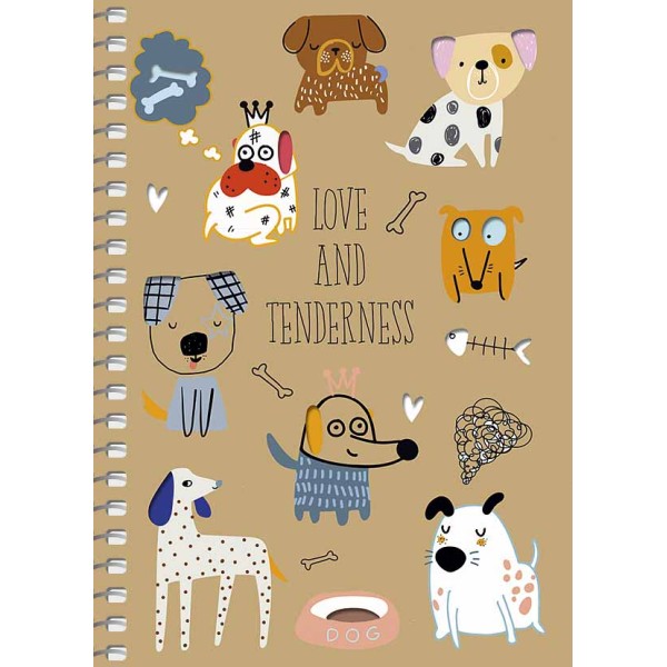 Блокнот пруж. А6 80арк. кліт. крафт-картон "Student" №A6-SC-080-6121K/Школярик/(4)(144)