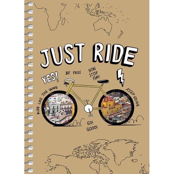 Блокнот пруж. А6 80арк. кліт. крафт-картон "Student" №A6-SC-080-6121K/Школярик/(4)(144)