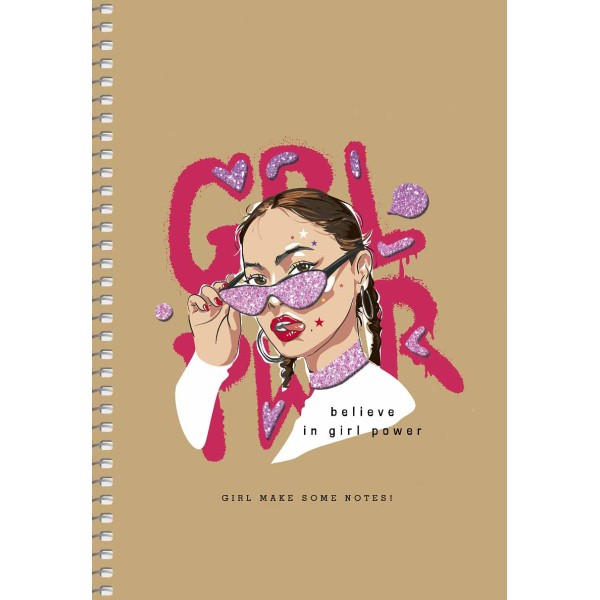 Блокнот пруж. А5 96арк. кліт. карт. "Student" крафт, №A5-SC-096-6115K/Школярик/(3)(54)