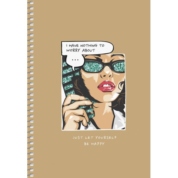 Блокнот пруж. А5 96арк. кліт. карт. "Student" крафт, №A5-SC-096-6115K/Школярик/(3)(54)