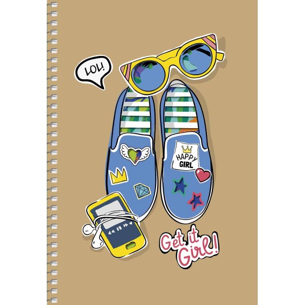 Блокнот пруж. А5 96арк. кліт. карт. "Student" крафт, №A5-SC-096-6115K/Школярик/(3)(54)