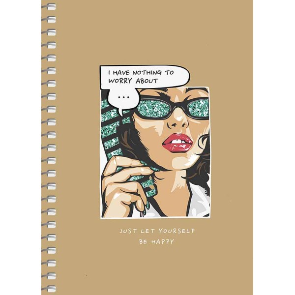 Блокнот пруж. А6 80арк. б/лін. крафт-картон "Student" №A6-SC-080-6118/Школярик/(4)(144)