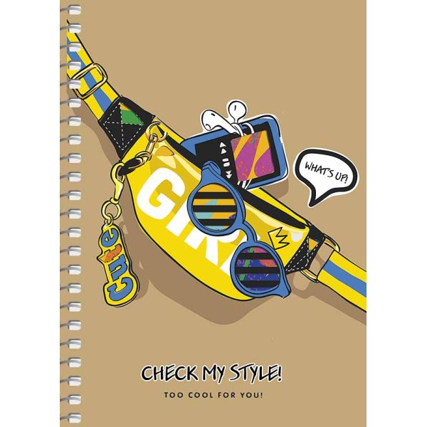 Блокнот пруж. А6 80арк. б/лін. крафт-картон "Student" №A6-SC-080-6118/Школярик/(4)(144)