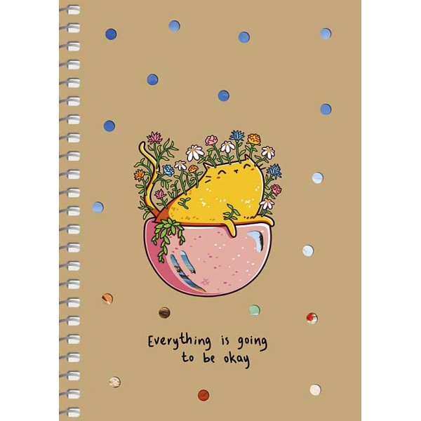 Блокнот пруж. А6 80арк. б/лін. крафт-картон "Student" №A6-SC-080-6118/Школярик/(4)(144)