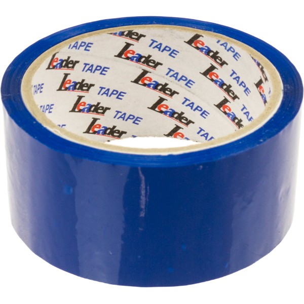 Стрічка клейка пакув. "Leader" 44ммх50м синя №395044(6)(72)