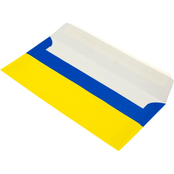 Конверт пошт. E65/DL (0+0) скл жовто-синій №2240(10)(500)
