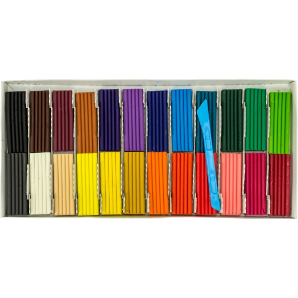 Пластилін "Гамма UA" Захоплення 24 кольор. 384гр зі стеком №200316(12)