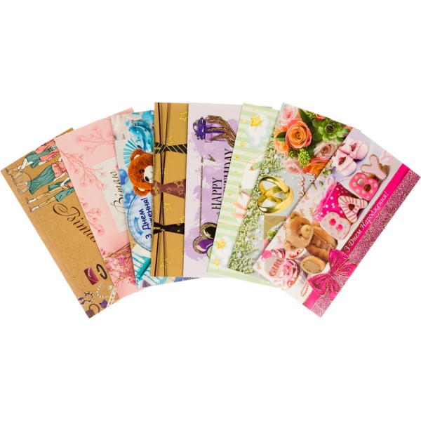 Конверт для грошей асорті №ЛВ-01/Апельсин/(10)