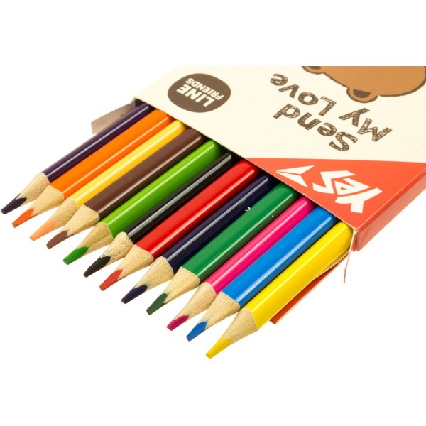 Олівці кольор. 12 кольор. "Yes" №290705 Line Friends(12)(240)