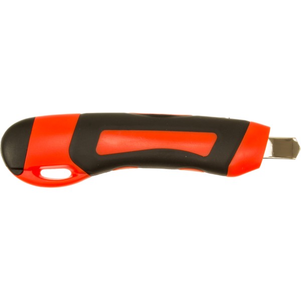 Ніж канцелярський Norma 9 мм автофіксатор, металеві направляючі, прорезиненний (12) 4524