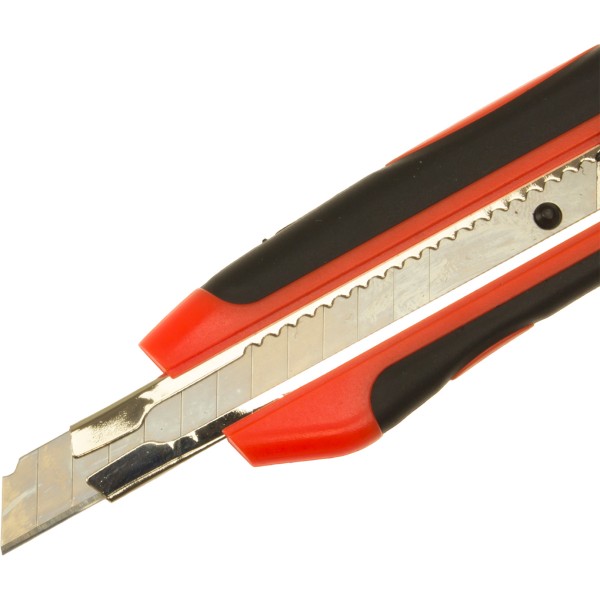 Ніж канцелярський Norma 9 мм автофіксатор, металеві направляючі, прорезиненний (12) 4524