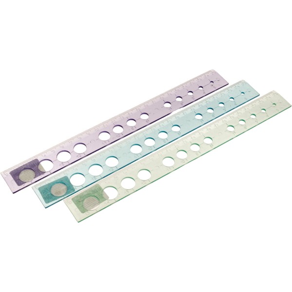 Лінійка пласт. 25см "Геометричні фігури" прозор. кольор. (25)