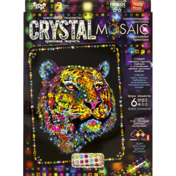 Набір креативної творчості "Crystal Mosaic" №CRM-02-01,02,03,04...10/DankoToys/(20)