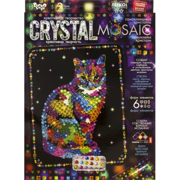 Набір креативної творчості "Crystal Mosaic" №CRM-02-01,02,03,04...10/DankoToys/(20)