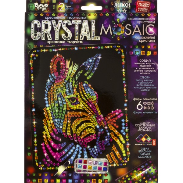 Набір креативної творчості "Crystal Mosaic" №CRM-02-01,02,03,04...10/DankoToys/(20)