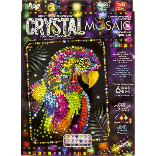 Набір креативної творчості "Crystal Mosaic" №CRM-02-01,02,03,04...10/DankoToys/(20)