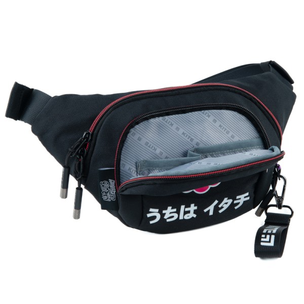 Сумка на пояс "Kite" Education teens Naruto 2від. чорна №NR23-1007-2