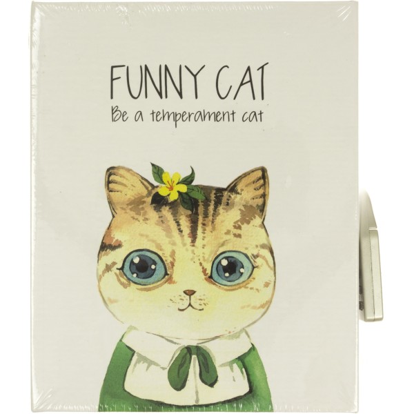 Блокнот на замку Funny cat A6 64 аркуші в коробці (96) DSCN4091