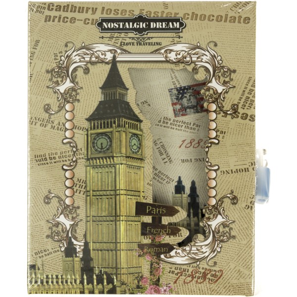 Блокнот на замку В6 48арк. "Париж" в кор-ці №YH64K-B0241(60)(120)