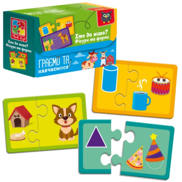 Гра "Знайди пару. Хто де живе?На що схоже?" №VT5003-03