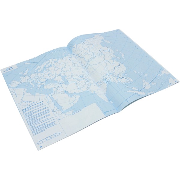 Контурна карта Географія материків і океанів 7 клас