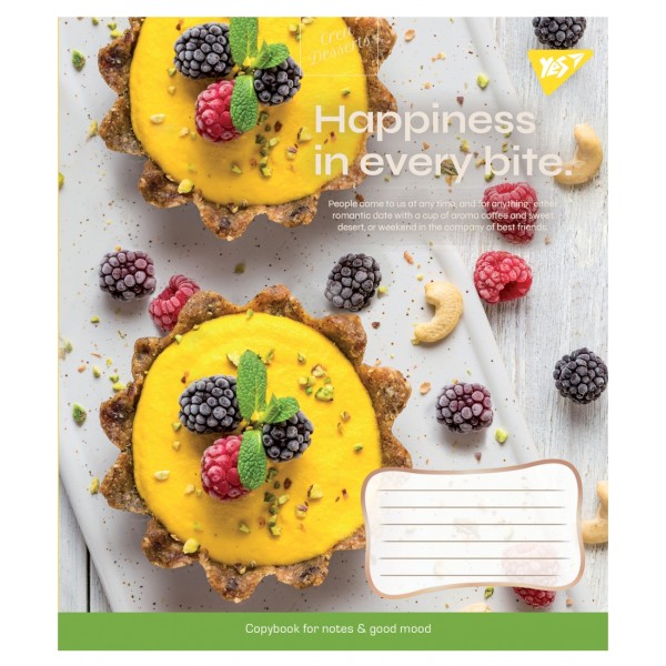 Зошит 96арк. лін. YES Desserts №766506(5)(120)