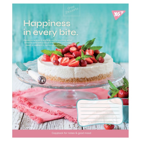 Зошит 96арк. лін. YES Desserts №766506(5)(120)