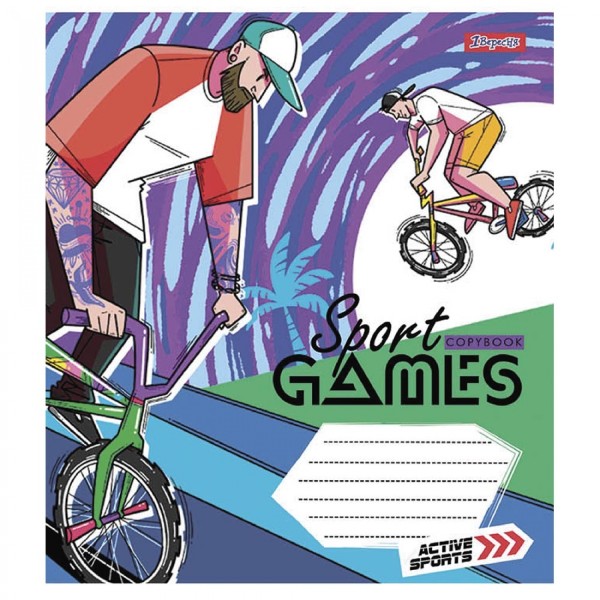 Зошит 18арк. кліт. 1В Sport games №766571(25)(400)