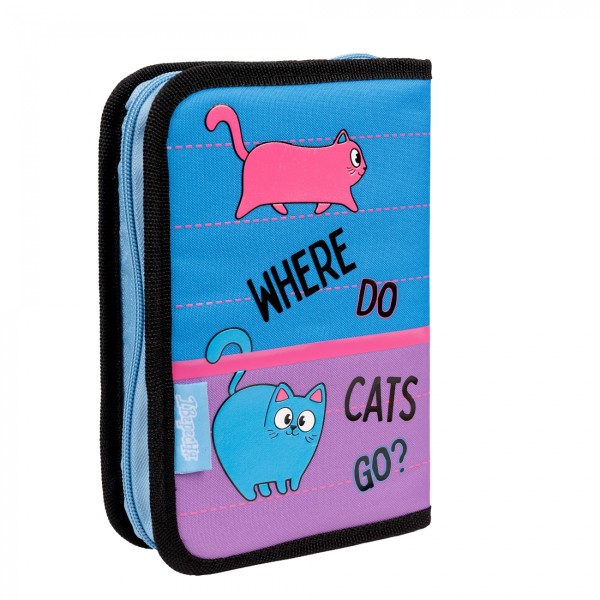 Пенал "1В" Pink and Blue тв.,одинар.,2клап. №HP-04/533456(40)