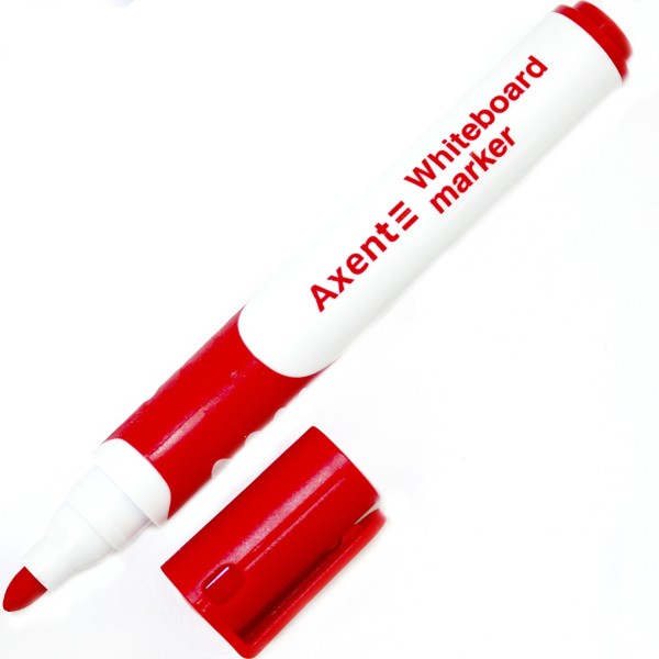 Маркер "Axent" №2552-06-A круг. Whiteboard Comfort Grip 2мм червоний(12)(144)