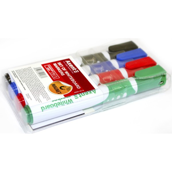 Набір маркерів "Axent" №2552-40 Whiteboard Comfort Grip 4 кольор.(12)