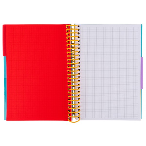 Блокнот А5 120арк. кліт. з розділювачами,бірюзовий №8405-12-A/Axent/(1)(20)