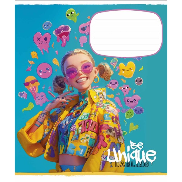 Зошит 18арк. кліт. Школярик "Be unique" виб. УФ-лак №018-3455K(25)(250)