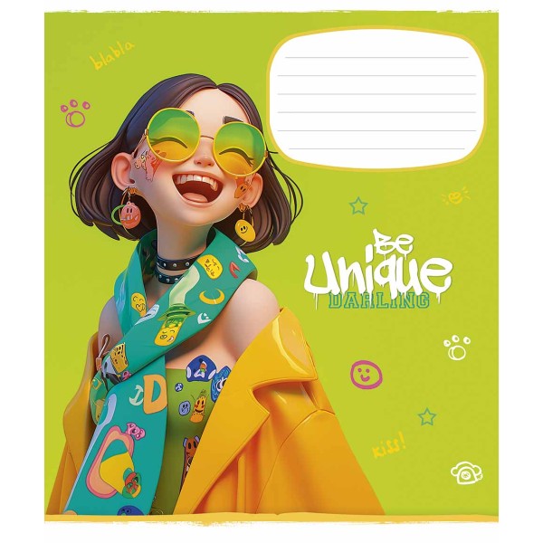 Зошит 18арк. лін. Школярик "Be unique" виб. УФ-лак №018-3455L(25)(250)