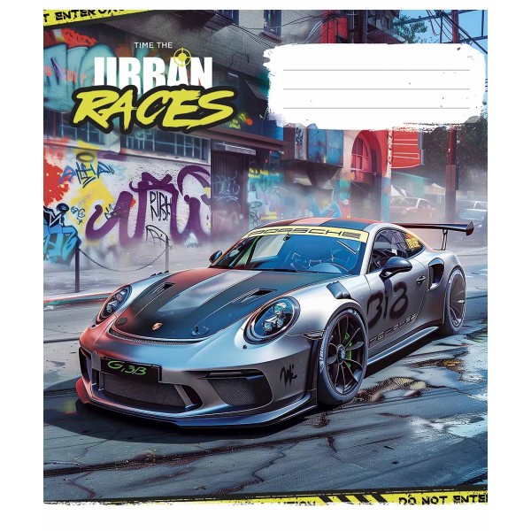 Зошит 36арк. лін. Школярик "Time the urban races" ВД-лак №036-3439L(20)(120)