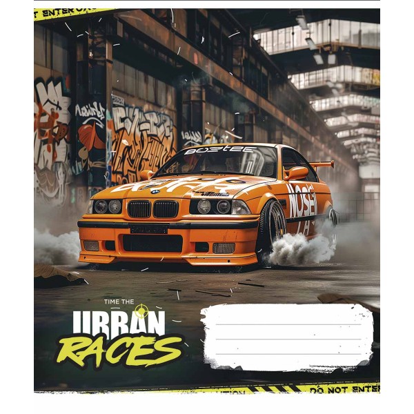 Зошит 36арк. лін. Школярик "Time the urban races" ВД-лак №036-3439L(20)(120)