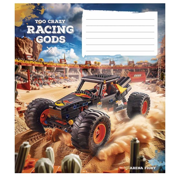 Зошит 18арк. кліт. Школярик "Racing gods" ВД-лак №018-3469K(25)(250)