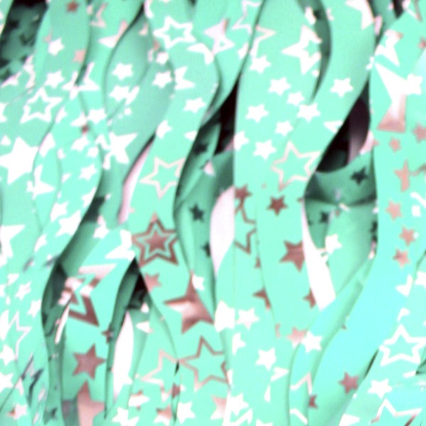 Шторка для фотозони 1х2м зелена з срібними зірками