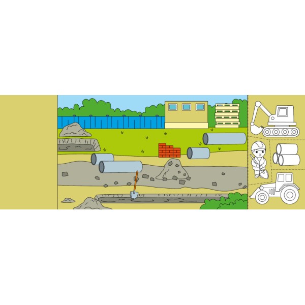 Книжка А4 "Розфарбовуємо, вирізаємо, клеїмо : Хто будує дім?"/Ранок/(20)