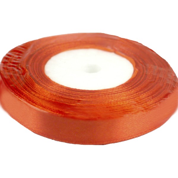 Стрічка атлас 1,2см/22м (помаранчева)(10)