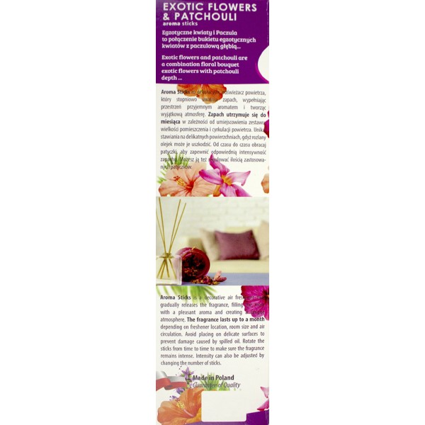Аромадифузор "Kolorado" Aroma Sticks Екзотичні квіти і пачулі 50мл