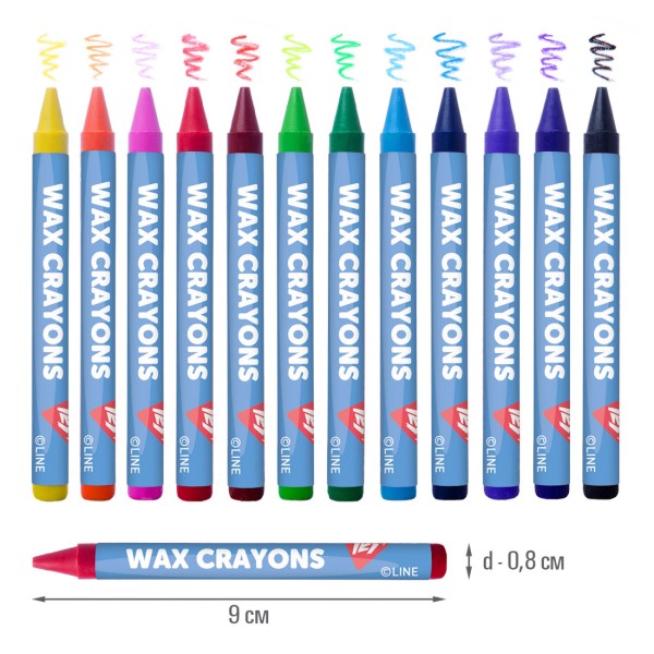 Олівці воск. 12 кольор. "Yes" №590141 Line Friends(30)