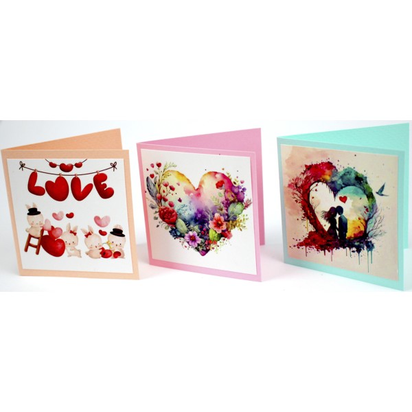 Листівка ручної роботи "Love" міні асорті