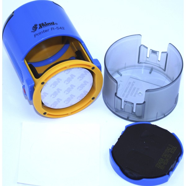 Оснастка автоматична для круг. печ. пласт. d-42мм Shiny №R-542 (кр.синьо-жовта)