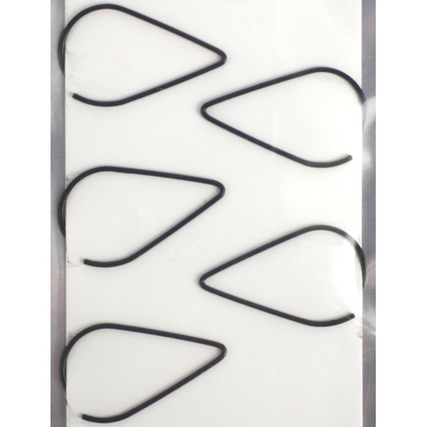 Набір фігурних скріпок "Капля" 5шт чорні