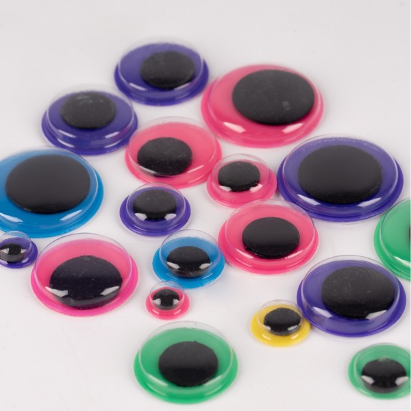 Оченята "Santi" на клейкій основі,кольор.,асорті (36шт) №954652(12)